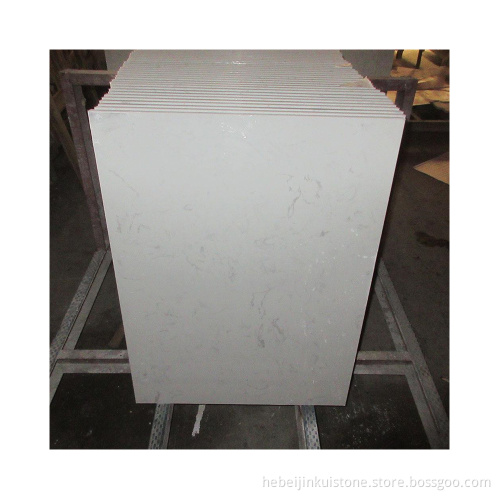 Cheap M2 Price Carrera White Quartz Stone Tiles for Floor